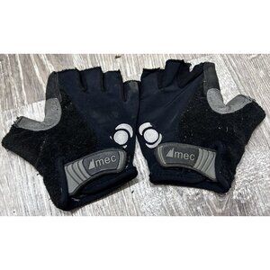 Mec Bicycle Gloves Cycling Gloves Half Finger Leather Black